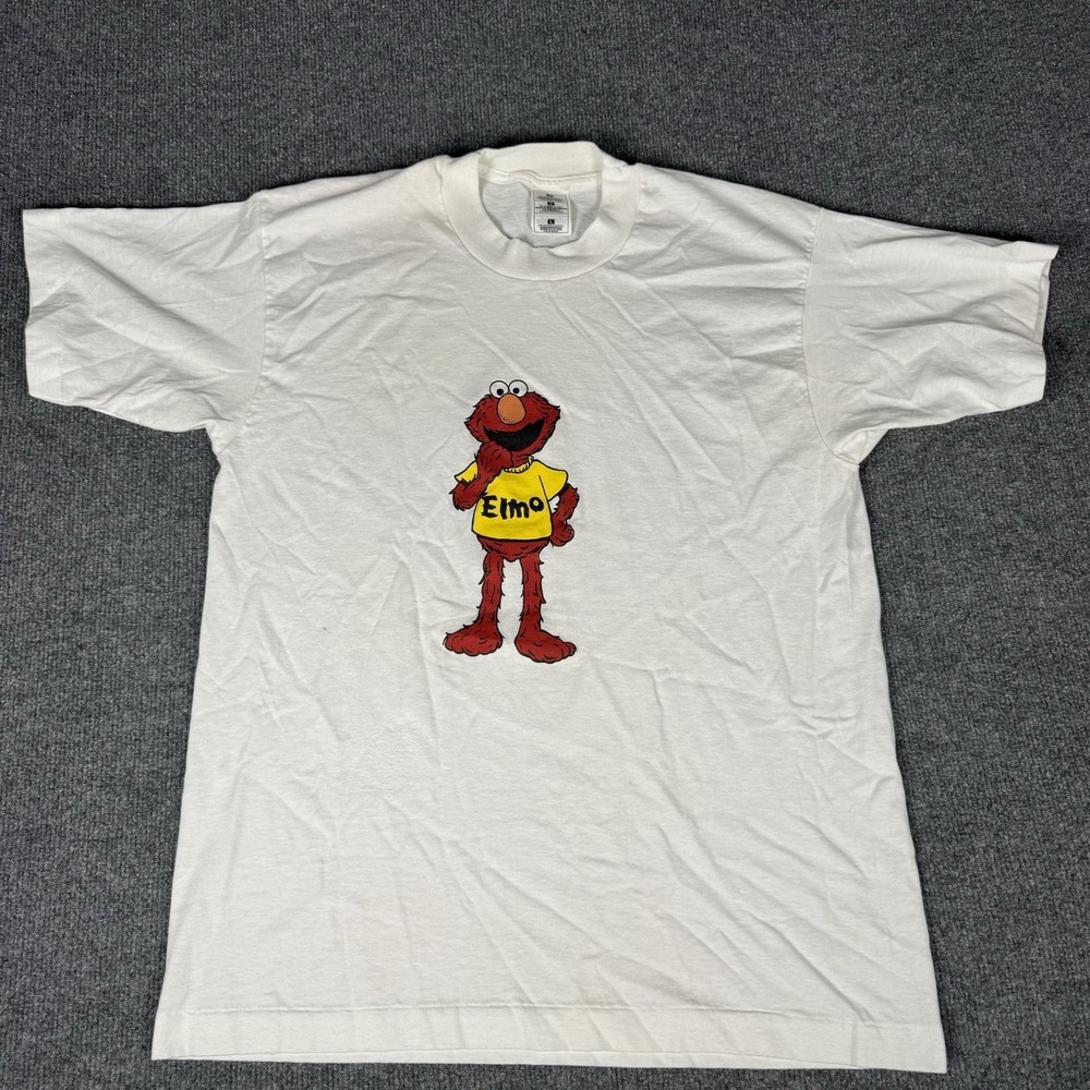 Elmo Sesame Street Vintage 90s Graphic T-Shirt Adult Large Tee